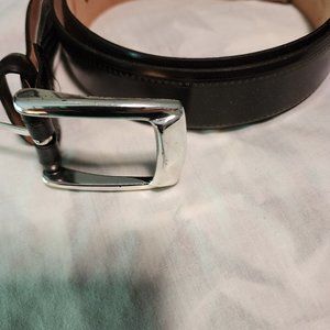 FINE DARK BROWN ITALIAN CALFSKIN TRAFALGAR DRESS BELT